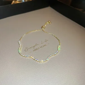 pulsera ajustable zircon sparkling tornasol