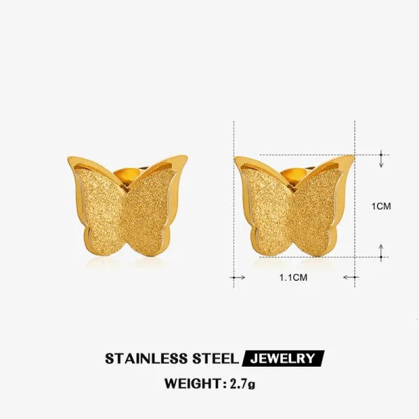 aretes Mariposa steel - Imagen 3