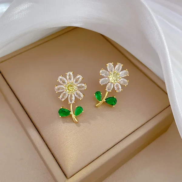 aretes girasol margarita golden