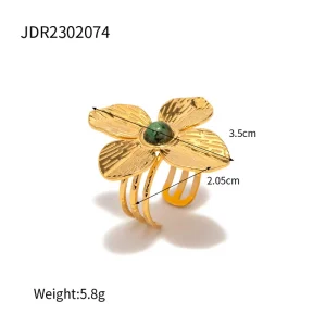 anillo flor steel