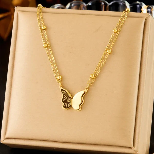 cadena mariposa butterfly steel balines