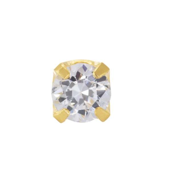 aretes (par) hipoalergénicos Inverness Mini zircón 2 MM  / cod 37C - Imagen 4