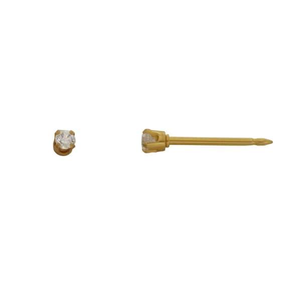 aretes (par) hipoalergénicos Inverness Mini zircón 2 MM  / cod 37C - Imagen 3