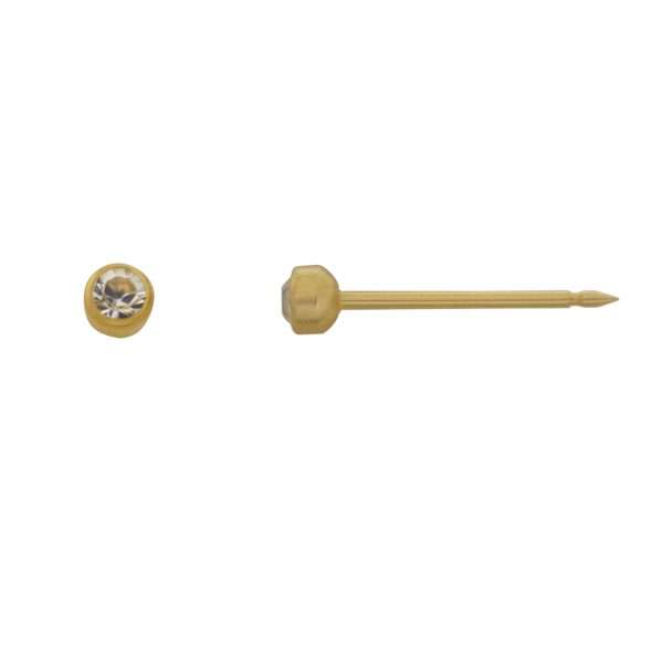 arete (1) hipoalergénico Inverness cristal 3MM biselado / cod 41C