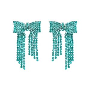 aretes  lazo turquesa