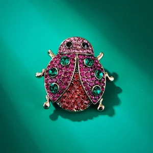 broche mariquita pink