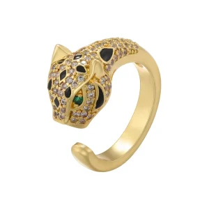 anillo leopardo gold