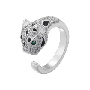 anillo leopardo silver