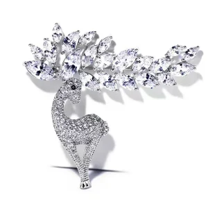 broche xmas alce silver