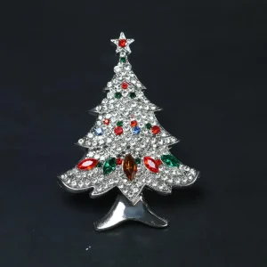 broche xmas arbolito de navidad silver